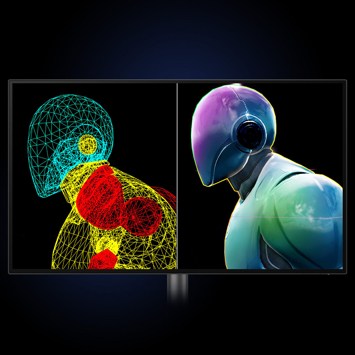 BenQ DesignVue Daul Mode showcases designs in two modes side-by-side for improved workflow and enhanced productivity.