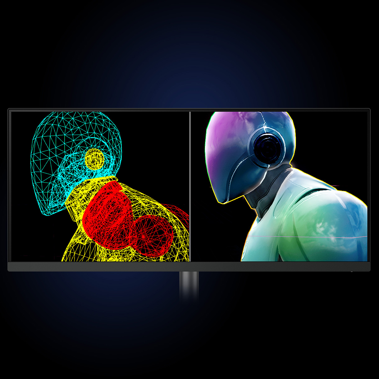 BenQ DesignVue Daul Mode showcases designs in two modes side-by-side for improved workflow and enhanced productivity.