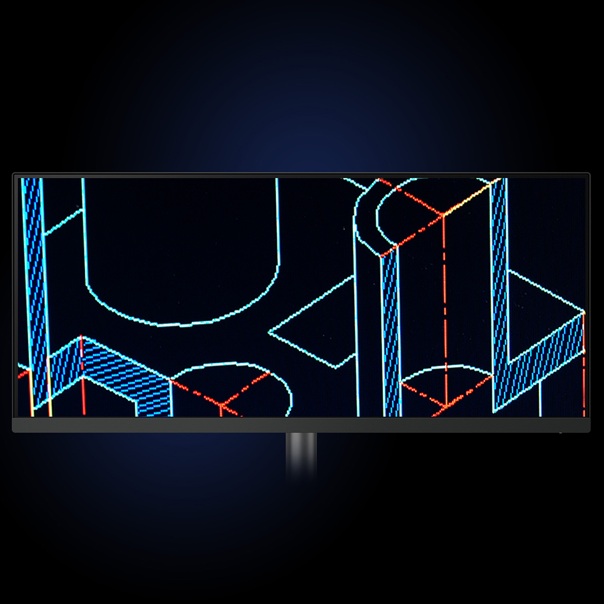 BenQ DesignVue Monitors CAD/CAM Mode let you Enjoy superior contrast of lines and shapes in technical illustrations.